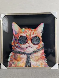白猫と朝のミルク』 【額装作品】オイルパステル画 猫の絵 原画 - メルカリ