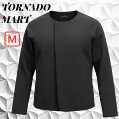 トルネードマート ノーカラージャケット ブルゾン ライダース ジップアップ M