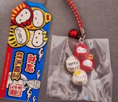 ご当地ハローキティ　群馬限定高崎だるま根付け　ストラップ　ゴールド 群馬限定 ご当地キティ ハローキティ 高崎 だるま 根付け