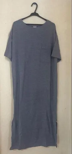 Champion グレー 半袖 ロングワンピース M