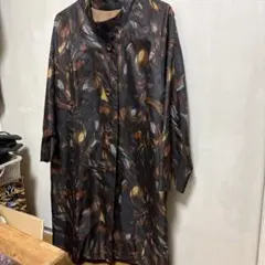昭和レトロ　コート　茶　柄入り