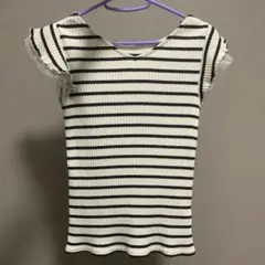AG by aquagirl フリル付きVネックリブトップス カットソーのサムネイル
