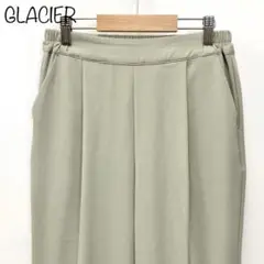 【GLACIER】イージーテーパードパンツ　グリーン　くすみカラー　M