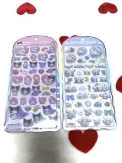 コットンパフィーシール マイメロディー＆クロミ シナモロール 2枚セット