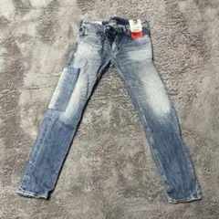 DIESEL パッチワーク ストレートデニム