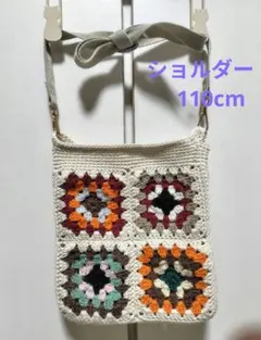 ポシェット　コットン100%　ハンドメイド　ショルダー　内布なし