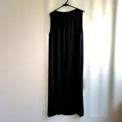ブラック ノースリーブ ロングワンピース　MM6