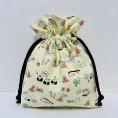 ハンドメイド 巾着袋 おにぎり おむすび タコさんウィンナー