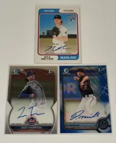 【3枚セット】Max Meyer Topps Bowman Auto