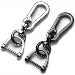 再入荷 カラビナ　キーホルダー　Dリング　取り外し可能　車　キーリング　シルバー