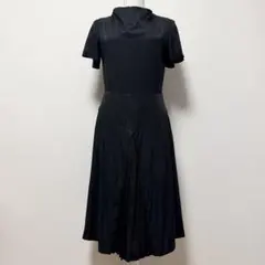 ヴィヴィアンウエストウッド ドレス ワンピース 黒 プリーツ 袖 