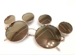 ディズニー　ミッキー　シェイプ　サングラス　ピンクゴールド