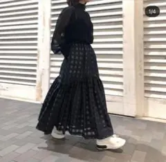 SHE Tokyo Rita Check チェック フレアロングスカート