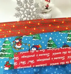 ☆クリスマス柄 はぎれ　USAコットン キルトゲイト