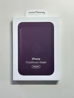 【新品】純正 MagSafe対応 ファインウーブンウォレット・ブラックベリー②