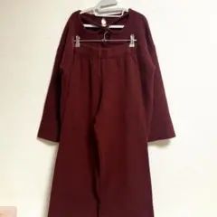 Andrea＆coニットセットアップ　ボルドー