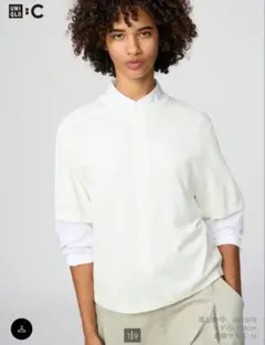 【新品未使用】UNIQLO:C　ボクシーニットT　　ウォッシャブル