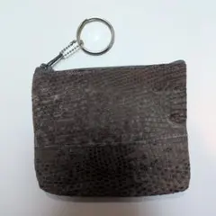 トカゲ小銭入大　キーホルダー付　グレイ
