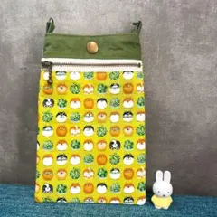 2way スマホショルダー ポシェット インバッグ　サコッシュ 柴犬　黒柴　豆柴