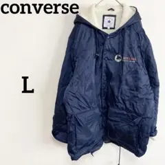 converse コンバース ナイロン コート ボア ネイビー 古着コーデ