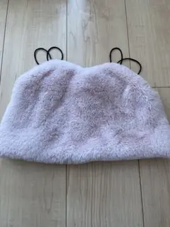 ファー素材 ピンクトップス