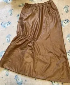 エレンディーク　ブラウン　フレアスカート サイドファスナー