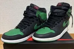 ナイキ エアジョーダン1 レトロ ハイ OG ブラック/パイングリーン 28cm