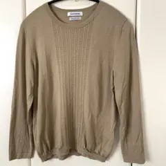 NEWYORKER ベージュ 長袖ニットMサイズ　毛100％