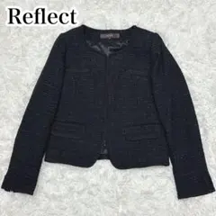 Reflect　ツイード ノーカラージャケット　ラメ　ブラック　フォーマル　11