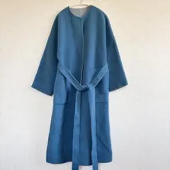 FRAY I.D リバーコート ベルト付き ブルー ロングコート サイズ1