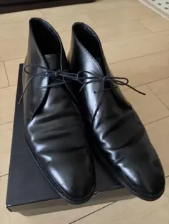 【幅広の方おすすめ】スーツカンパニー　チャッカーブーツ　黒　26.5㎝　EEE