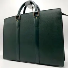 美品⭐️ルイヴィトン ビジネスバッグ ポルトドキュマン ロザン タイガ グリーン M30054 タイガ ポルトドキュマンロザン ブリーフケース ビジネス