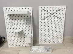 IKEA 有孔ボードホワイト スコーディス36×56cm 付属品付き 2枚セット