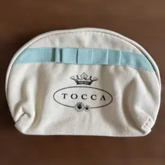 TOCCA ポーチ アイボリー×ライトブルー