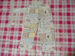 Biquette　130ｃｍ新品六分丈レギンス　パッチワーク風プリント　綿