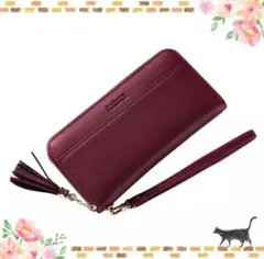 ♥即購入OK♥【ワインレッド】(❁ᴗ͈ˬᴗ͈)◞新品送料無料 長財布 大人気