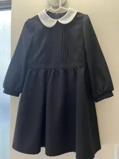 ショパン　ブラック　長袖ワンピース