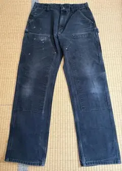 carhartt カーハート ダブルニー　ブラック製 w34雰囲気◎ 良フェード