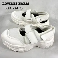 LOWRYS FARM 厚底スポーツ ボリュームサンダル 白 L 24.5