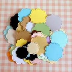 ダイカット クラフトパンチ お花の小さなメッセージカード