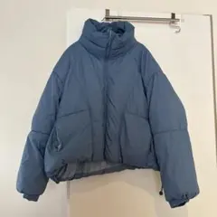 クリーニング済ZARA ブルー ショート丈ダウンジャケット