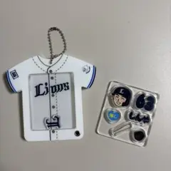 西武ライオンズ　長谷川信哉　デフォルメ　ユニフォーム　シャカシャカ　キーホルダー