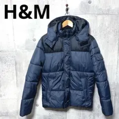 H&M エイチアンドエム メンズ ナイロンダウンジャケット XS ネイビーのサムネイル