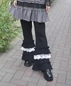 axes femme フリル×レースワッフルパンツ フリルパンツ ガーリーパンツのサムネイル