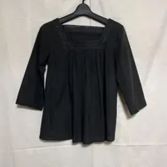 proportion プロポーション　レディース　ブラウス　黒　七分袖のサムネイル