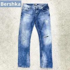 Bershka ベルシュカ レディース デニム BAGGY パンツ ダメージ加工