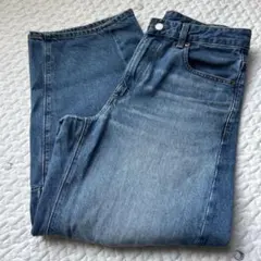 GU ￼バレルレックジーンズ 丈短め L オンライン限定