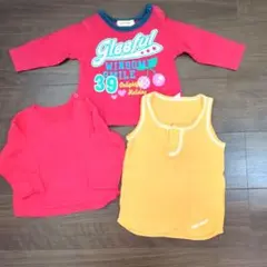 ベビー用ロングTシャツ　ノースリーブ　３点セット