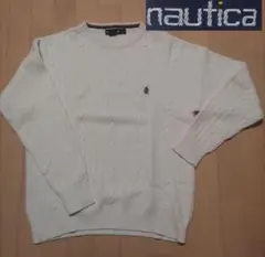 nautica ノーティカ 90s 白 ニットセーター ボート 刺繍のサムネイル