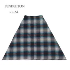 [新品] PENDLETON フレアスカート チェック柄 変形 上品のサムネイル